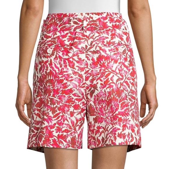 NEW WEEKEND MAX MARA FLORAL PRINT HIGH-WAISTED BERMUDA SHORTS - Picture 6 of 10